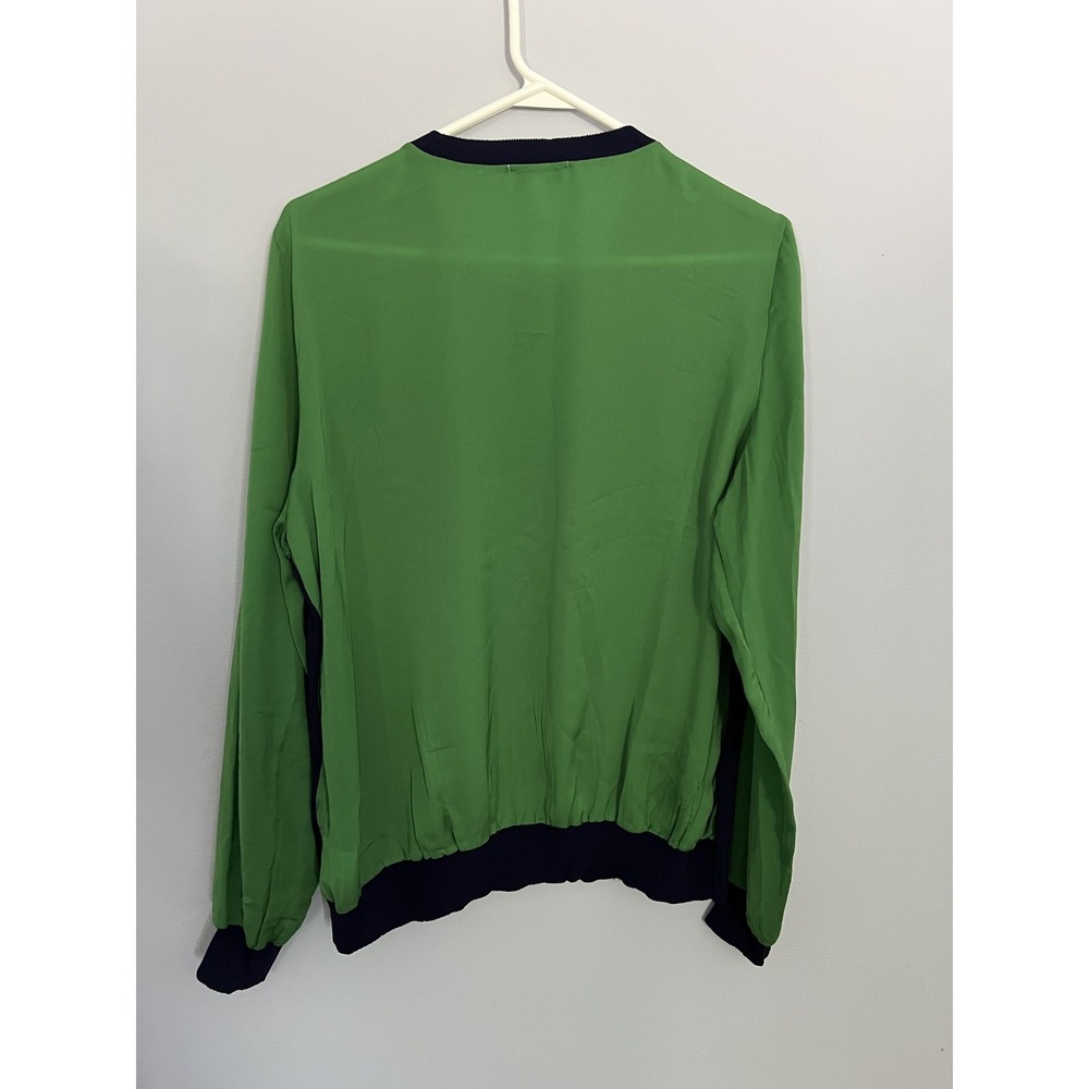 3.1 Phillip Lim for Target Sweater‎ Womens Large Navy Green Mixed Media Pullover - Picture 3 of 14